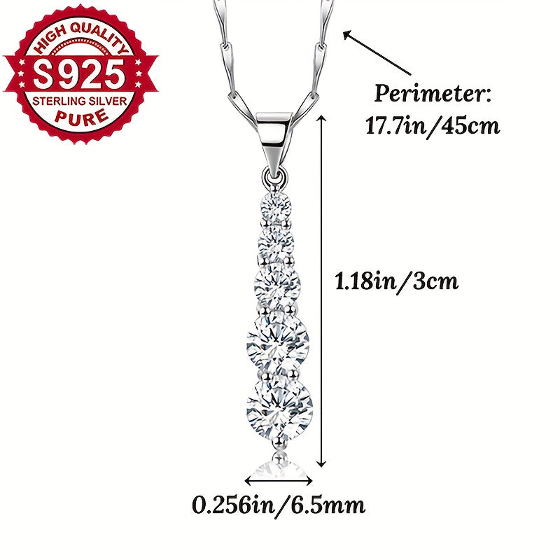 Łańcuszek srebrny próba 925, cyrkonie