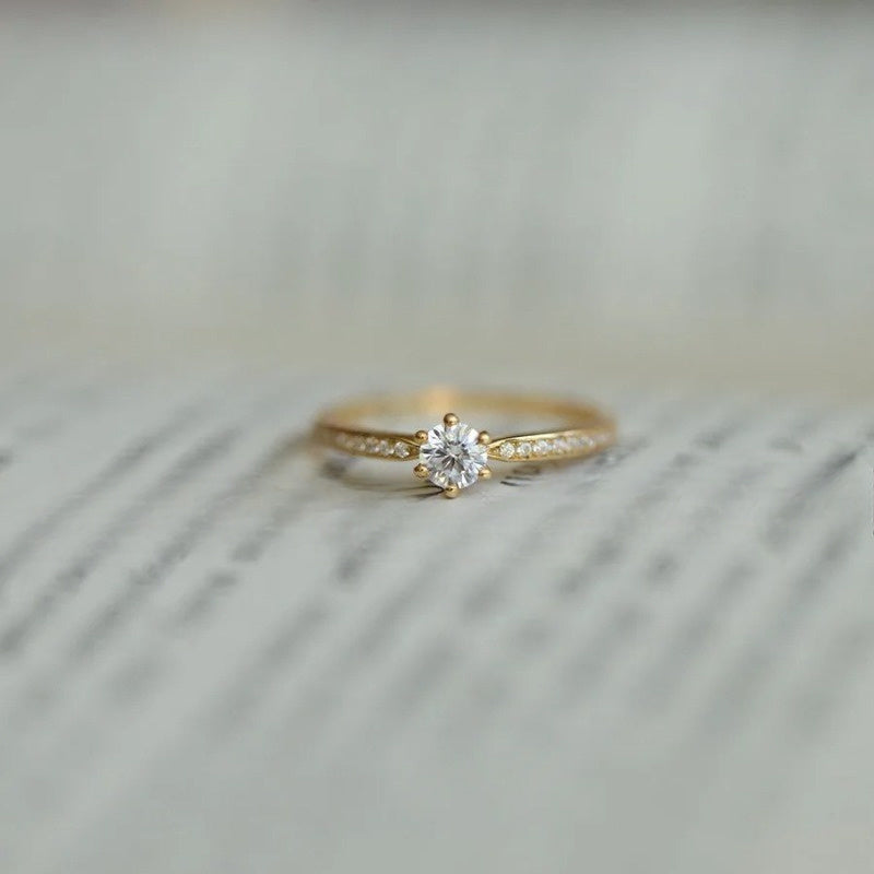 pierścionek zaręczynowy 1 karat, srebro 925