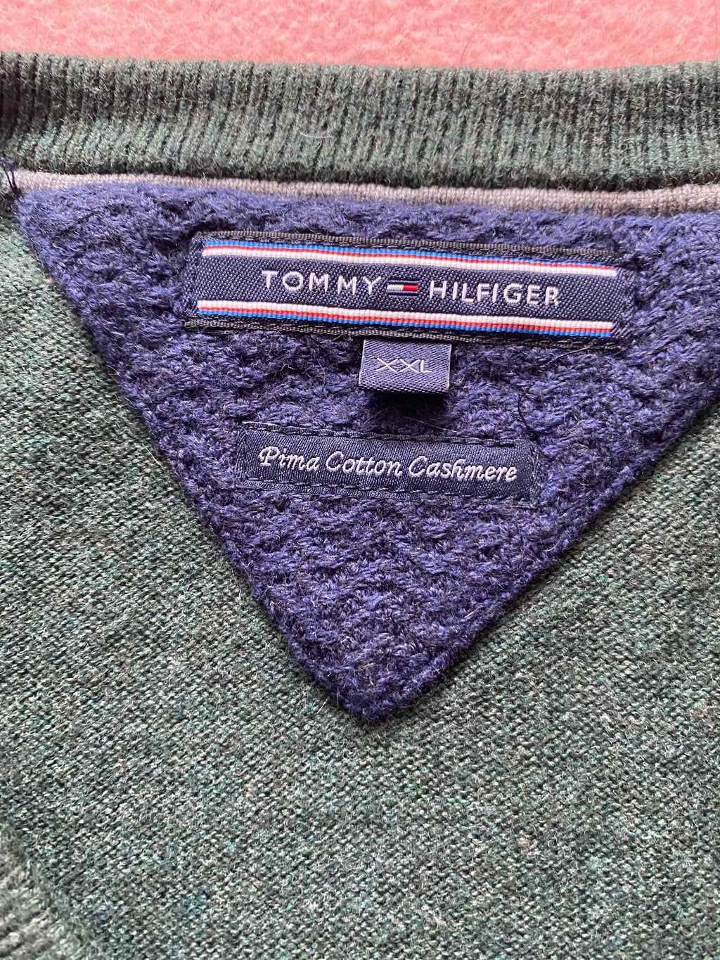Sweter tommy hilfiger, bawełna pima, kaszmir