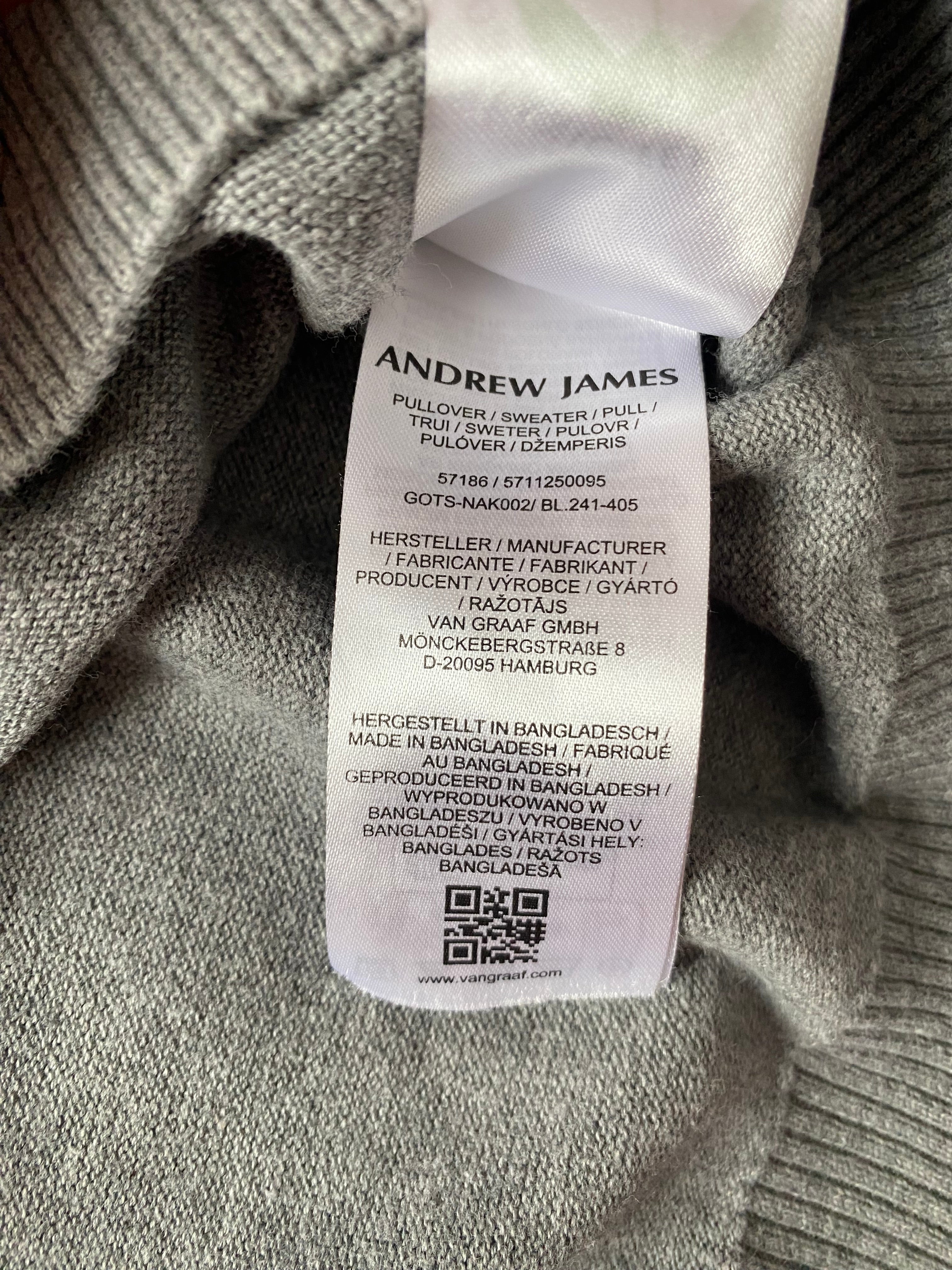 Sweter męski andrew James bawełna organiczna 100%
