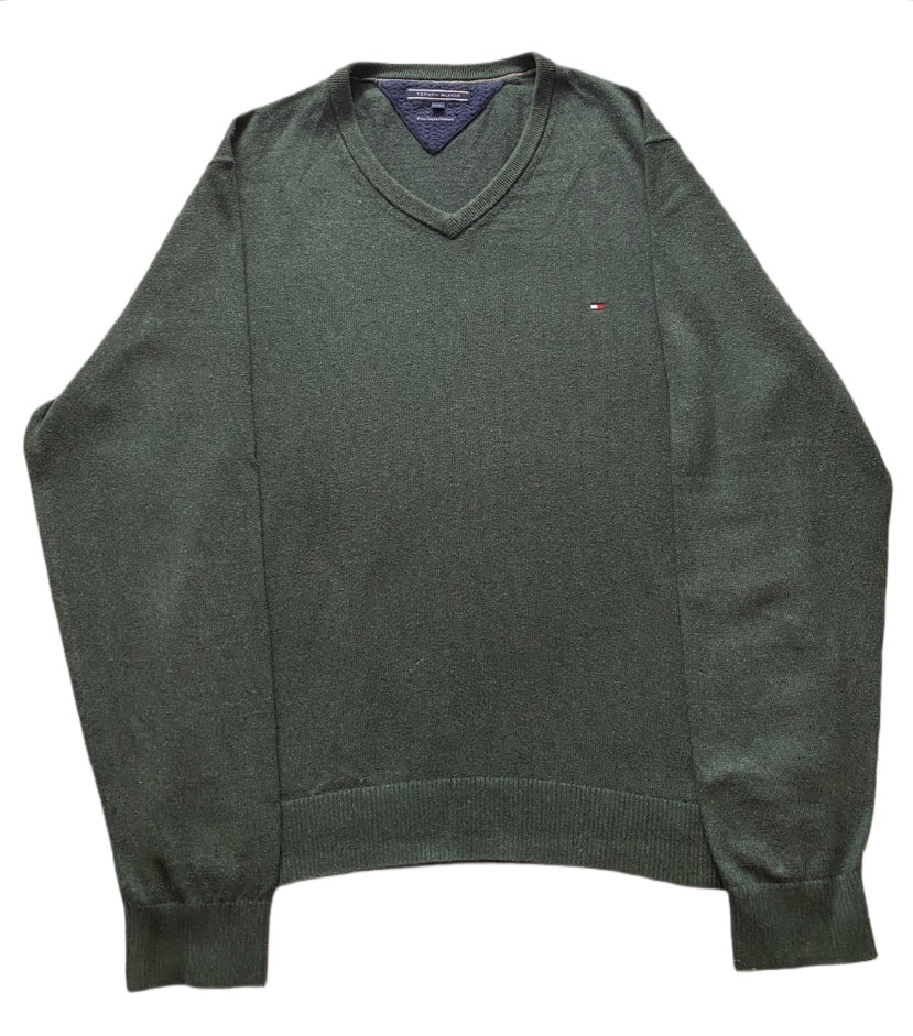 Sweter tommy hilfiger, bawełna pima, kaszmir