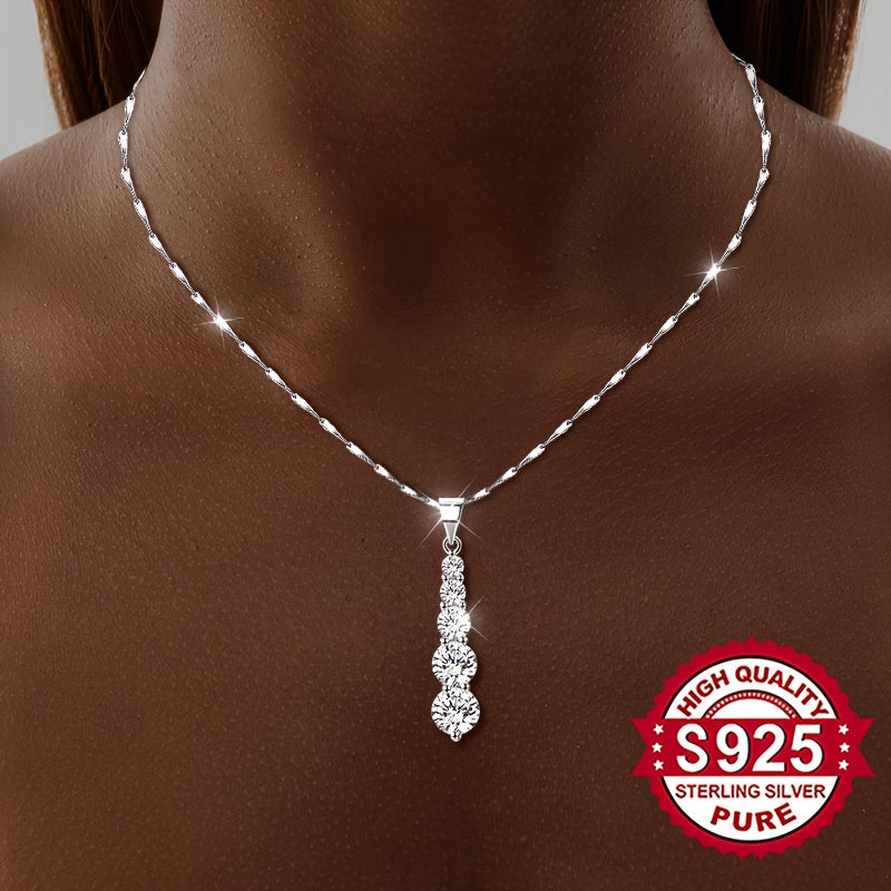 Łańcuszek srebrny próba 925, cyrkonie